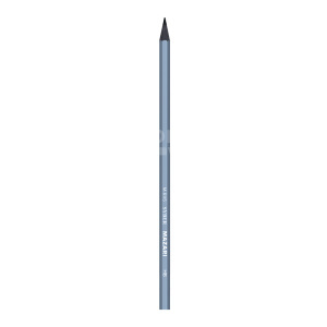 Карандаш чернографитный M-6115 HB, пластиковый, эластичный,, шестигранный, заточенный, цвет корпуса серебряный