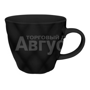 Кружка керамическая KKR-232, черная, 370 мл