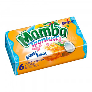 Жевательная конфета Mamba Тропикс, 26,5 г