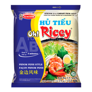 Лапша быстрого приготовления OH!RICEY рисовая в стиле Пномпень, 71 г