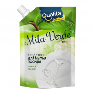 Средство для мытья посуды Qualita MILA VERDE дой-пак, 450 мл