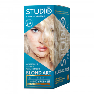 Крем-краска для волос Studio Professional Blond Art, Осветление на 8-10 тонов, 185 мл