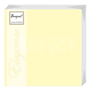 Салфетки бумажные Bouquet Elegance Colour 2-х слойные, 33 см, светло-жёлтые, 20 листов