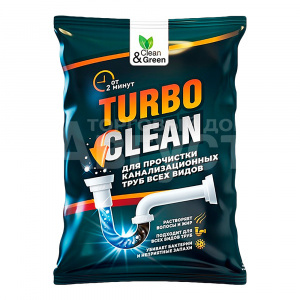 Чистящее средство Clean&Green для прочистки канализационных труб, щелочное, 70 г