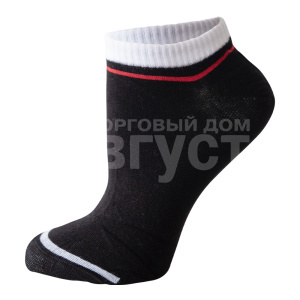 Носки женские Oemen VN362 хлопковые, спортивные с контрастной резинкой, размер 23, черный