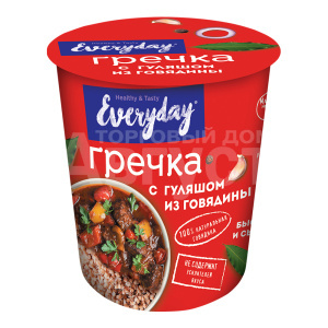 Гречка EVERYDAY гуляш из говядины, 75 г