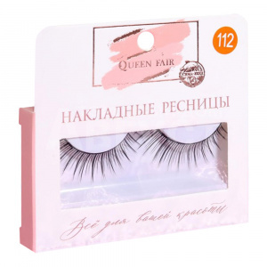 Ресницы накладные Queen fair Натурель, с клеем, черный