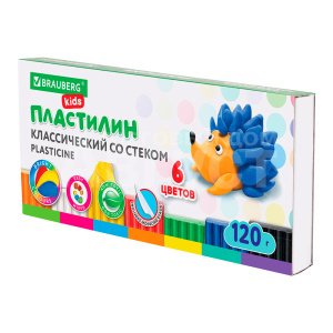 Пластилин Brauberg 106435 Kids 120 г, 6 цветов