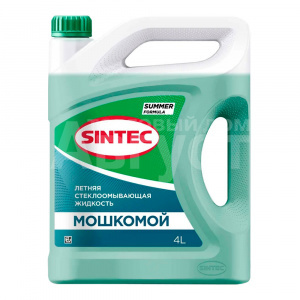 Жидкость омыватель Sintec летняя, Мошкомой, 4 л