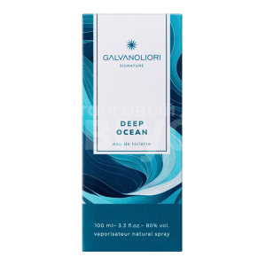 Туалетная вода Galvanoliori Signature Deep Ocean, аромат-характер, сила, мужская, 100 мл