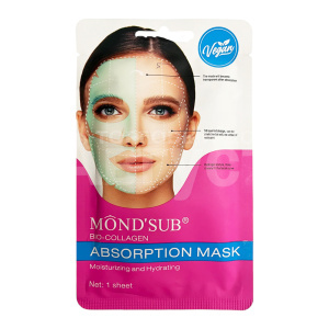 Маска для лица MondSub BIO-COLLAGEN Absorption Mask гидрогелевая, с коллагеном, увлажняющая, 1 шт