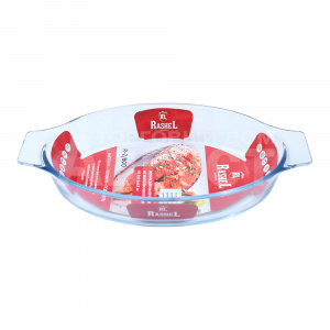 Форма для запекания Rashel R-2/800 прямоугольная с ручками, стекло жаропрочное, 800 л
