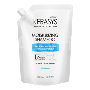 Шампунь Kerasys Moisturizing увлажнение с аминокислотами, запасной блок, 500 мл