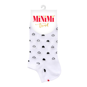 Носки женские Minimi MINI TREND 4206 укороченные с сердечками, размер 39-41, Bianco
