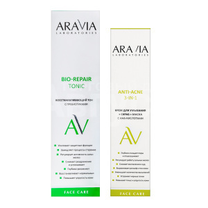 Набор ARAVIA Laboratories (Восстанавливающий тоник 250мл + крем для умывания 100 мл)