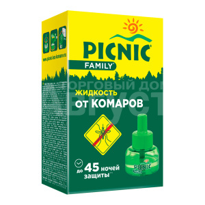 Жидкость Picnic Family от комаров 45 ночей, флакон, 30 мл