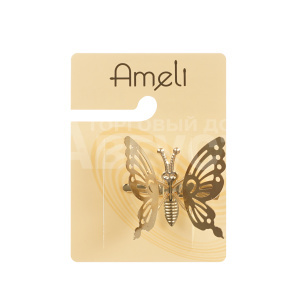 Зажим для волос Ameli WAT25812-38 Бабочки золото