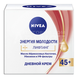 Крем для лица Nivea Энергия молодости+лифтинг 45+ дневной, 50 мл