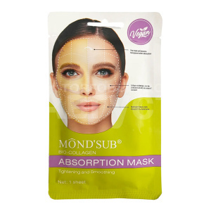 Маска для лица MondSub BIO-COLLAGEN Absorption Mask гидрогелевая, с коллагеном, разглаживающая, 1 шт