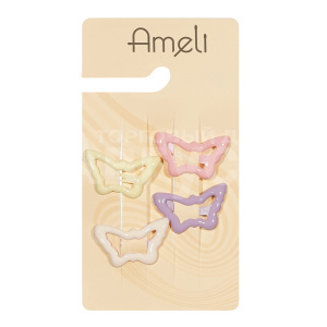 Зажим для волос Ameli WHB24772-137 Бабочки, 4 шт