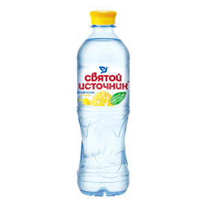 Вода негазированная Святой источник Лимон, пластиковая бутылка, 0,5 л