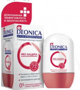 Дезодорант-антиперспирант женский Deonica Pro-Защита, ролик, 50 мл