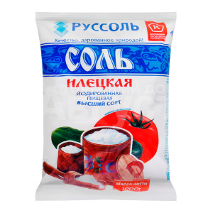 Соль Поваренная 1кг п/э Илецк