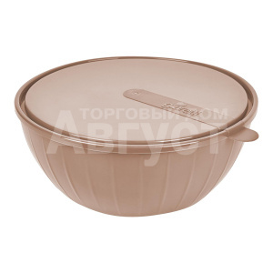 Салатник Sugar&Spice SE186811005 Vanilla, с крышкой, пластик, латте, 5 л