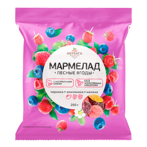 Мармелад жевательный Меренга Лесные ягоды, 250 г