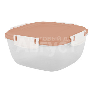 Контейнер для продуктов SE224210951 Sugar&Spice Barberry квадратная форма, с защенкой, карамель, пластик 0,7 л