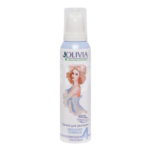 Пена для укладки волос Olivia с экстрактом ромашки, сильная фиксация, 150 мл