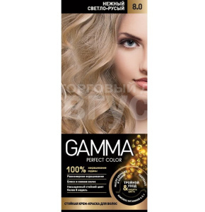 Краска для волос Gamma Perfect Color тон 8.0, нежный светло-русый