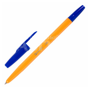 Ручка Brauberg 143331 ORANGE Line корпус оранжевый, узел 1 мм, линия письма 0,5 мм, синий