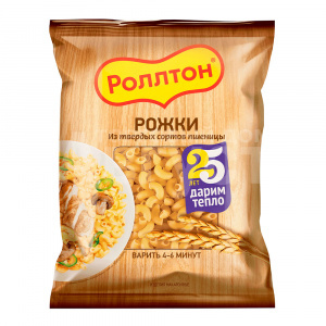Макароны Роллтон Рожки, 400 г