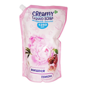 Мыло жидкое Creamy вишня и пион, 1, 25 л