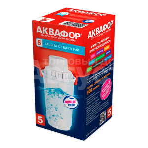 Кассета для фильтр-кувшина Аквафор В100-5 защита от бактерий, 1 шт