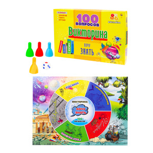 Настольная игра ИН-7004 Викторина, 100 вопросов Хочу знать