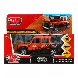 Машина DEFPICKUP-12EXP-OG Технопарк инерционная, Land Rover Defender 110 Pickup, 12 см, металл, в ассортименте