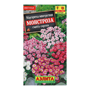 Семена цветов АЭЛИТА Маргаритка Монстроза, смесь сортов цп, 0,05 г