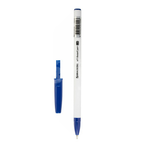 Ручка шариковая масляная Brauberg 143419 Stick Medium игольчатый наконечник 1 мм, линия 0,5 мм, синяя, 1 шт