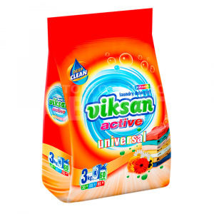Стиральный порошок Viksan автомат, Active Universal, 3 кг