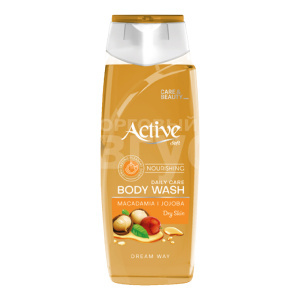 Гель для душа Active CARE & BEAUTY парфюмированный, питание, с экстрактом жожоба, 400 мл