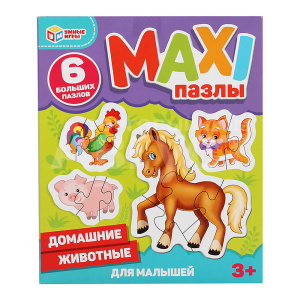 Пазл 2177 домашние животные, макси 150*180*40, 6 элементов