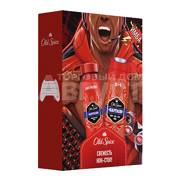 Набор подарочный Old Spice Captain (дезодорант - спрей 150 мл + и гель для душа 3 в 1 250 мл), мужской