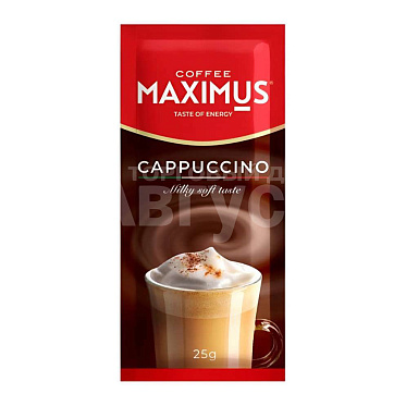 Кофе Maximus Напиток кофейный,растворимый, Cappuccino, 25 г