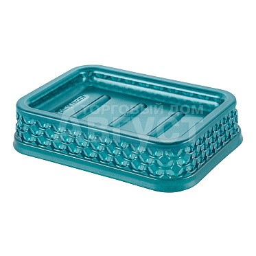 Мыльница Plast Team PT134610100 Neo Luxe, 13*9*3 см, пластик, изумрудный агат