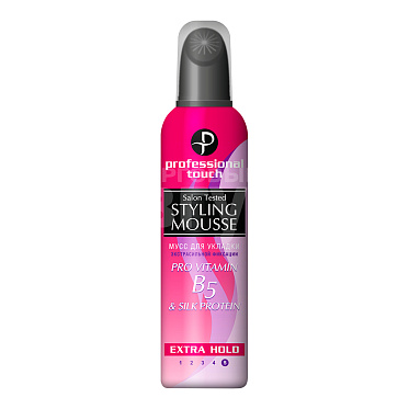 Мусс для укладки волос B5 Professional Touch Pro vitamin & silk protein, экстрасильная фиксация, 150 мл