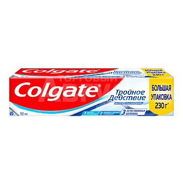 Зубная паста Colgate Triple Action экстра отбеливание, 150 мл