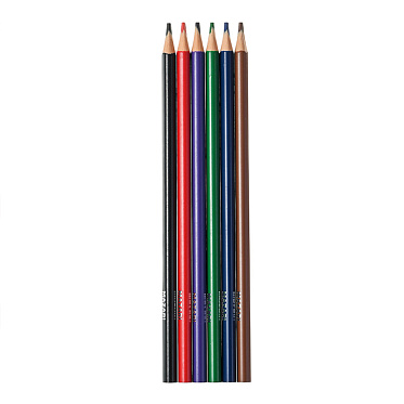 Карандаши цветные M-7095-6 пластиковые,мягкие, 6 цветов