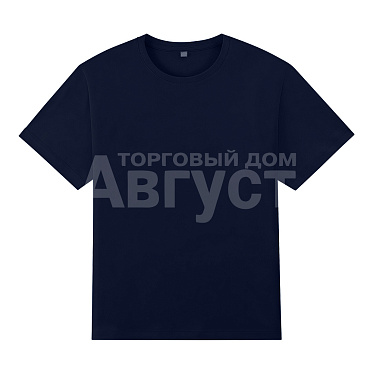 Футболка унисекс без принта, плотность 160г, размер 3XL (54-56) 100% хлопок карде супрем темно-синий